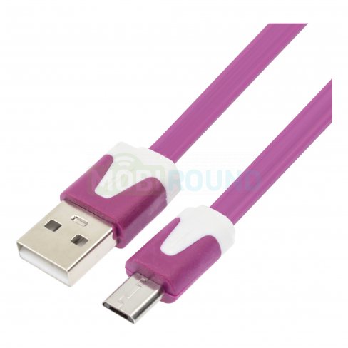 Дата-кабель М1 USB-MicroUSB, 1 м (сиреневый)