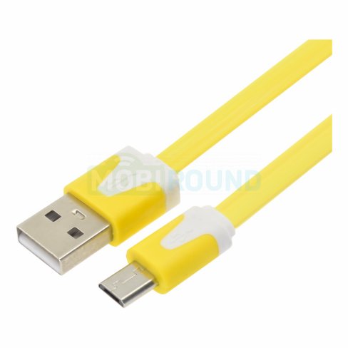 Дата-кабель М1 USB-MicroUSB, 1 м (желтый)