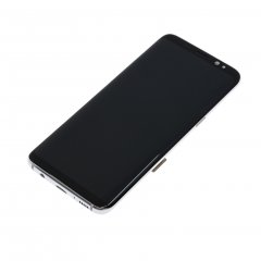 Дисплей для Samsung G950 Galaxy S8 (в сборе с тачскрином) в рамке (серебро, orig100)