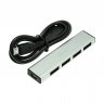 USB-HUB (разветвитель) Ritmix CR-2407 (4 порта) + кабель MicroUSB, USB 2.0