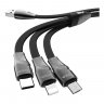 Дата-кабель Hoco U57 (3 в 1) USB-Lightning/MicroUSB/Type-C, 1.2 м