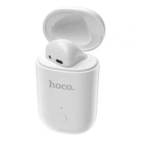 Беспроводная Bluetooth гарнитура Hoco E39 (правый / с боксом зарядки) (Моно) (белый)