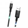 Дата-кабель Hoco U63 Sprit USB-MicroUSB с подсветкой, 1.2 м