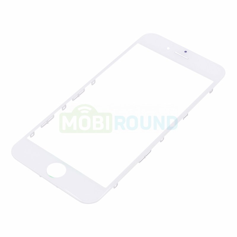 Стекло модуля + OCA + рамка для Apple iPhone 6S (в сборе) белый, AAA