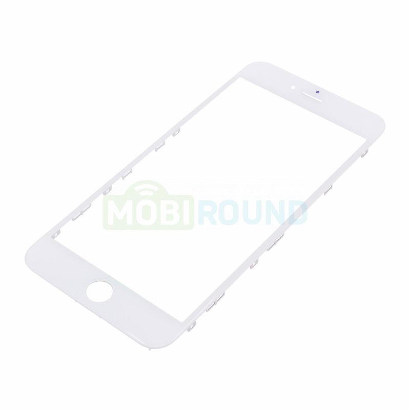 Стекло модуля + OCA + рамка для Apple iPhone 6S Plus (в сборе) белый, AAA