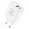 Сетевое зарядное устройство (СЗУ) Hoco C57A Speed charger QC 3.0 (USB/Type-C PD), 3 А