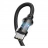 Дата-кабель Baseus U-shaped USB-Lightning-Type-C (плетеный шнур / 2.4 А), 0.23 м