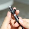 Дата-кабель Baseus U-shaped USB-Lightning-Type-C (плетеный шнур / 2.4 А), 0.23 м