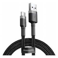 Дата-кабель Baseus Cafule Series USB-Type-C (плетеный шнур / 2 А), 2 м (черный)