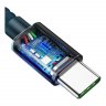 Дата-кабель Baseus Double Fast Charging USB-Type-C (плетеный шнур / 5 A), 1 м