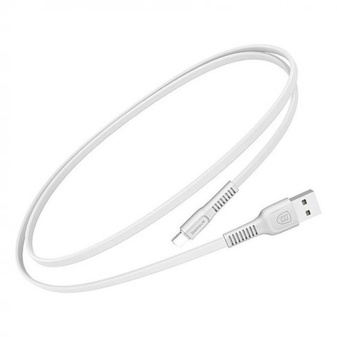 Дата-кабель Baseus Tough USB-Type-C (плоский / 2 A), 1 м (белый)