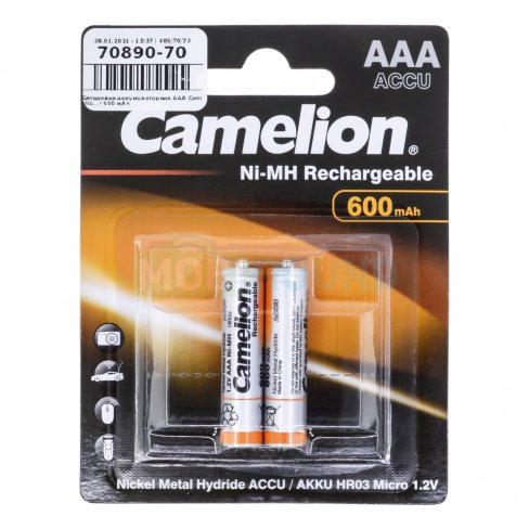 Батарейка аккумуляторная AAA Camelion HR03 (блистер)