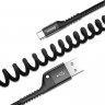 Дата-кабель Baseus Fish Eye Spring USB-Type-C (плетеный шнур / витой / 2 A), 1 м