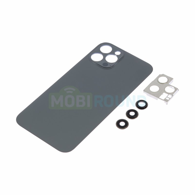 Задняя крышка для Apple iPhone 12 Pro (в сборе со стеклом камеры) серый, AAA