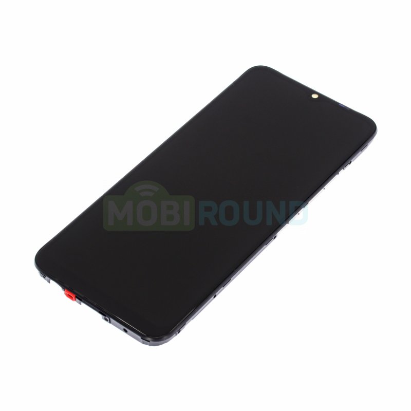 Дисплей для Realme C21Y (в сборе с тачскрином) в рамке, черный, AA