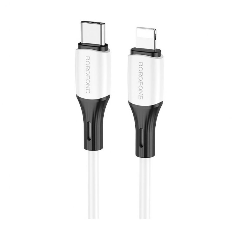 Дата-кабель Borofone BX79 Silicone Type-C-Lightning (20 Вт) 1 м, белый