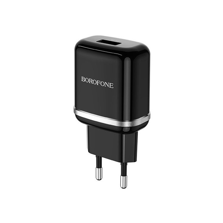 Сетевое зарядное устройство (СЗУ) Borofone BA36A QC 3.0 (USB) 18 Вт/3 А, черный