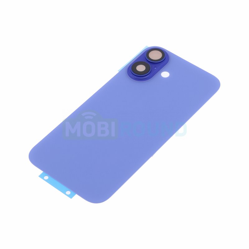 Задняя крышка для Apple iPhone 16 (в сборе со стеклом камеры) синий, AAA