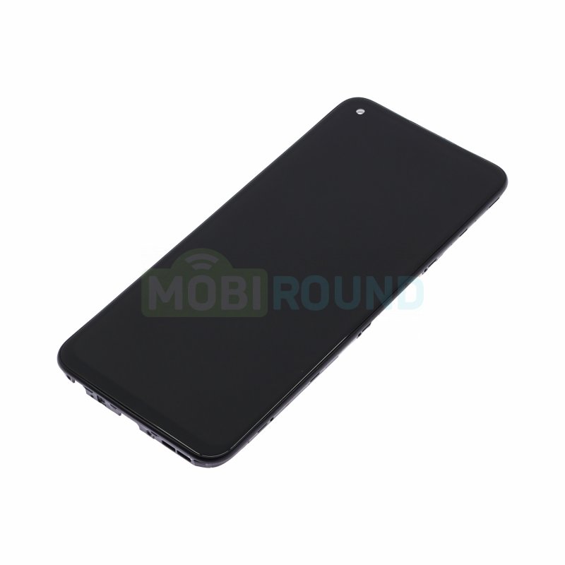 Дисплей для Realme 9 5G (в сборе с тачскрином) в рамке, черный, 100%