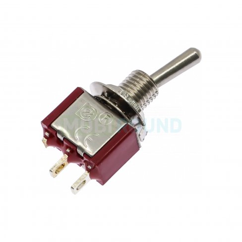 Тумблер на панель без фиксации OFF-(ON) SPST 250 В/3 А (6 мм) (DAIER MTS-111R)