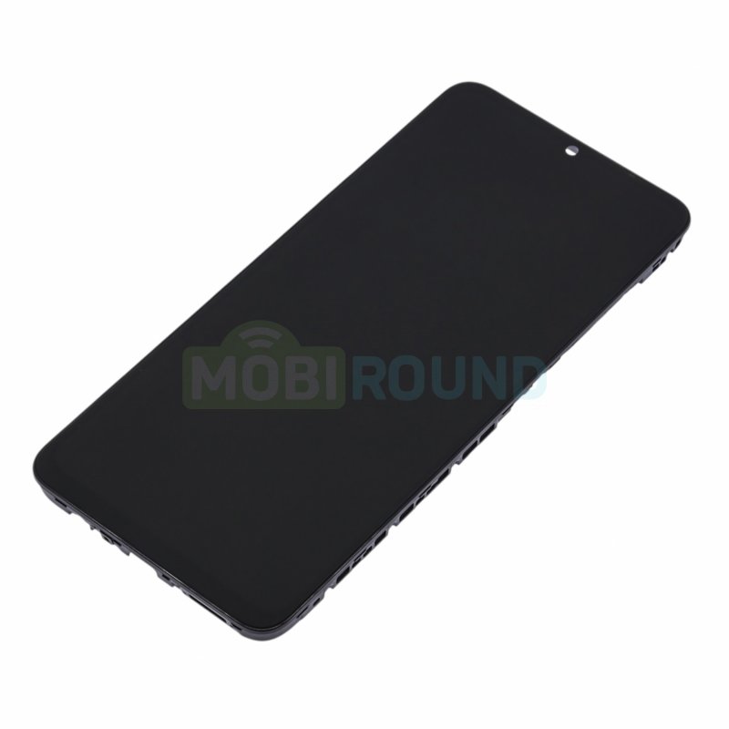 Дисплей для Honor X5c 4G (в сборе с тачскрином) в рамке, черный, AAA