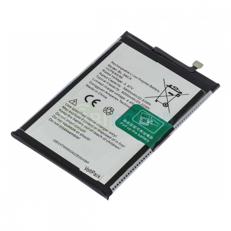 Аккумулятор VoltPack для Infinix Smart 7 X6515 4G / HOT 10i (BL-58CX) 6000 мАч