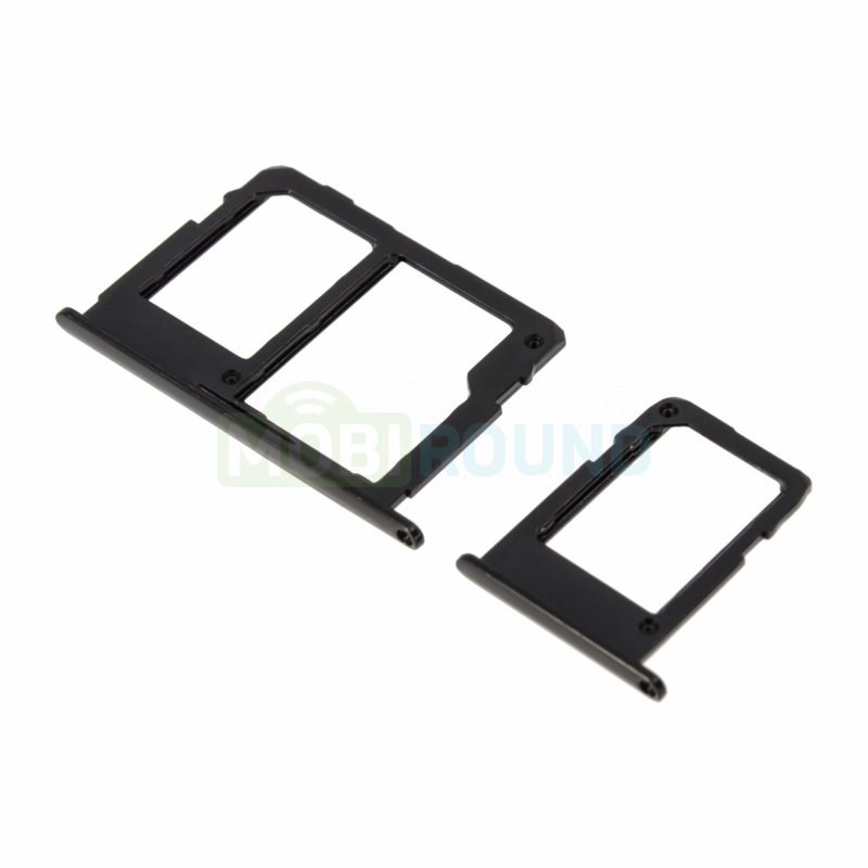 Держатель сим карты (SIM) для Samsung J330 Galaxy J3 (2017) J530 Galaxy J5 (2017) J730 Galaxy J7 (2017) (комплект 2 шт.) черный