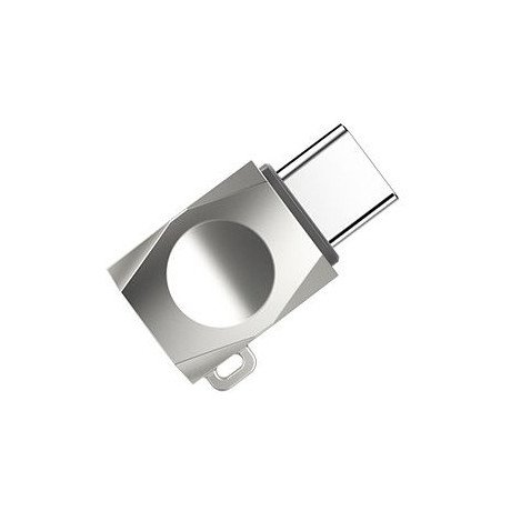Переходник (адаптер) Hoco UA8 Type-C-MicroUSB, серый
