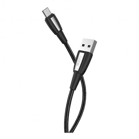 Дата-кабель Hoco X39 USB-MicroUSB (2.4 А), 1 м (черный)