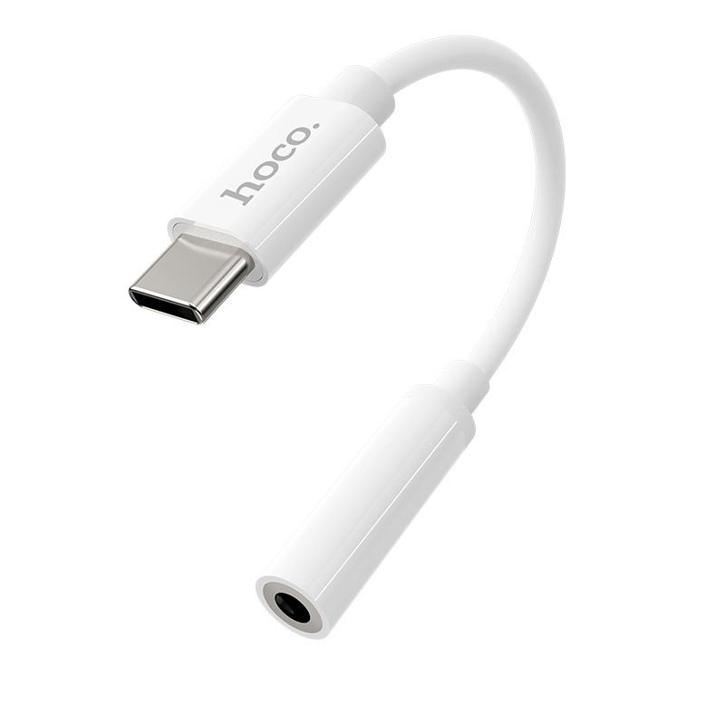 Аудио-переходник (адаптер) Hoco LS30 Type-C-3.5 мм, 0.11 м, белый