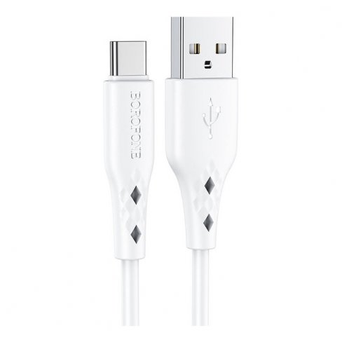 Дата-кабель Borofone BX48 USB-Type-C (3 А), 1 м (белый)