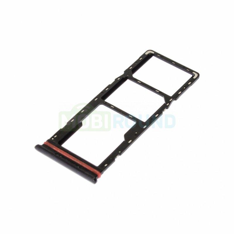Держатель сим карты (SIM) для Tecno Spark 6, черный