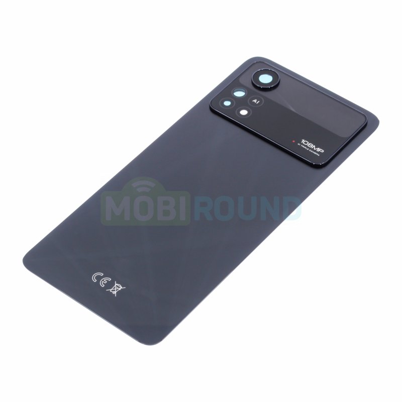 Задняя крышка для POCO X4 Pro 5G, черный, AAA