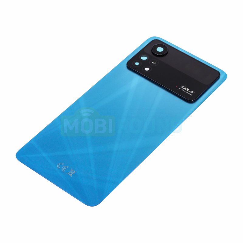Задняя крышка для POCO X4 Pro, синий, AAA