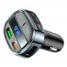 Автомобильное зарядное устройство (АЗУ) Hoco E70 QC 3.0 (US+Type-C / MicroSD / FM-трансмиттер / Bluetooth), 3 А