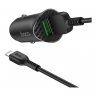 Автомобильное зарядное устройство (АЗУ) Hoco Z39 QC 3.0 (2 USB) + кабель Lightning, 3 А