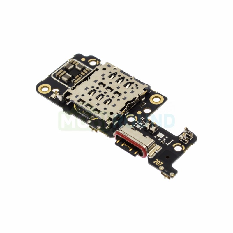 Шлейф для POCO X4 NFC + разъем зарядки + разъем SIM + микрофон, AA