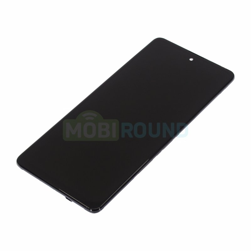 Дисплей для Samsung A715 Galaxy A71 (в сборе с тачскрином) в рамке, черный, TFT