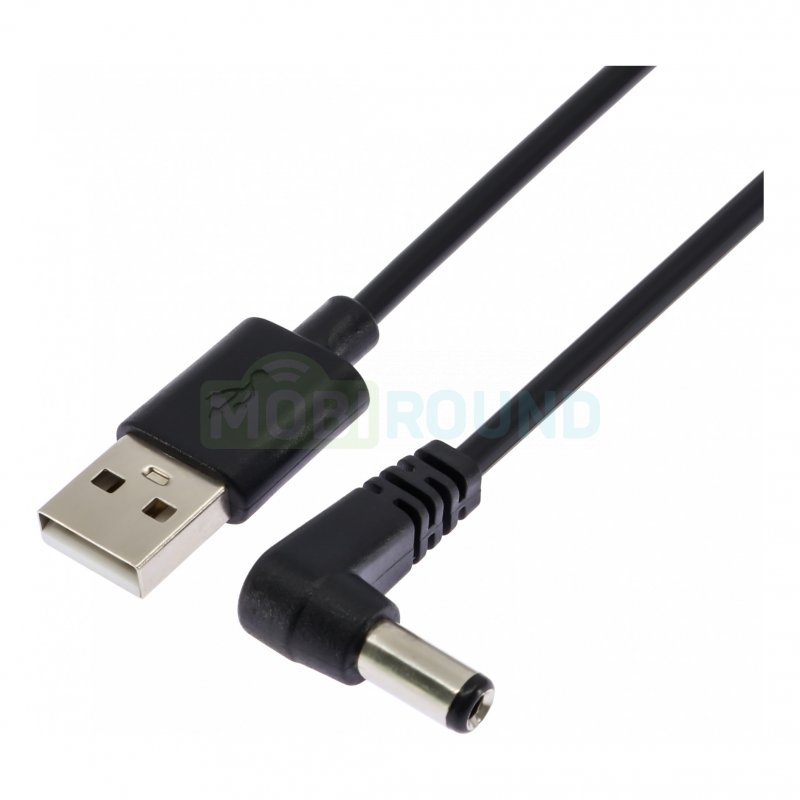 Кабель зарядки для ноутбука (USB-5.5х2.5 мм) (угловой) 1.5 м
