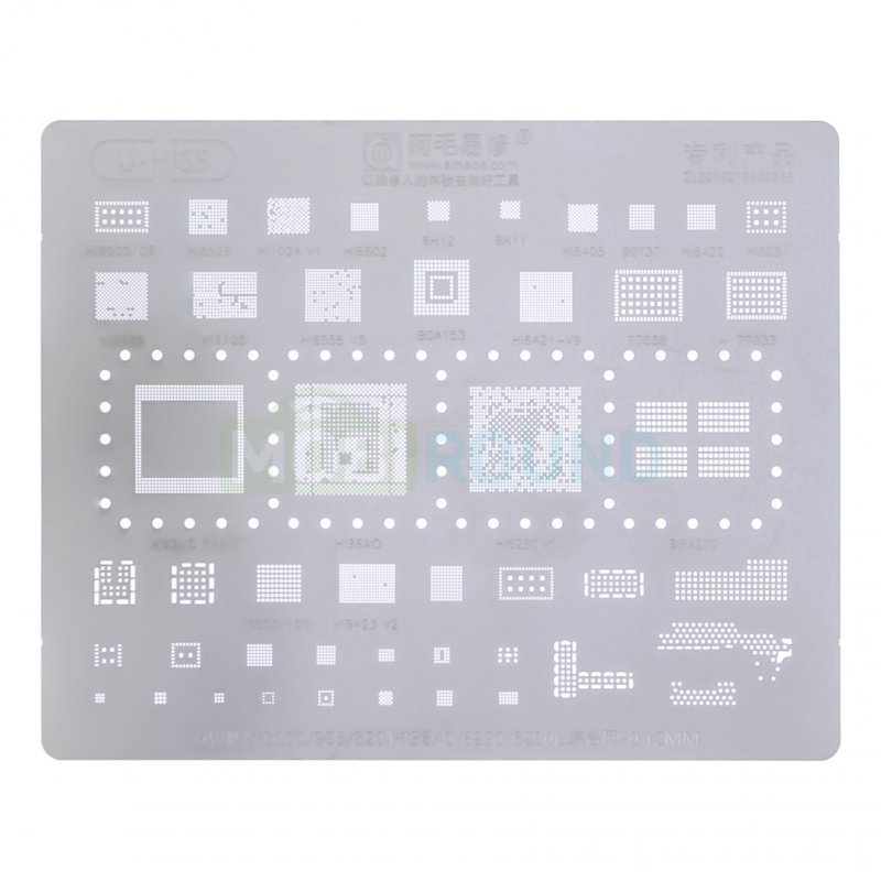 Трафарет UBGA 9000/985/820/HI36A0/HI6290/HI6290L (U-HIS5)