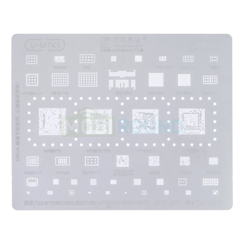 Трафарет UBGA 720 / 810 / 800 и др. (U-MTK5)