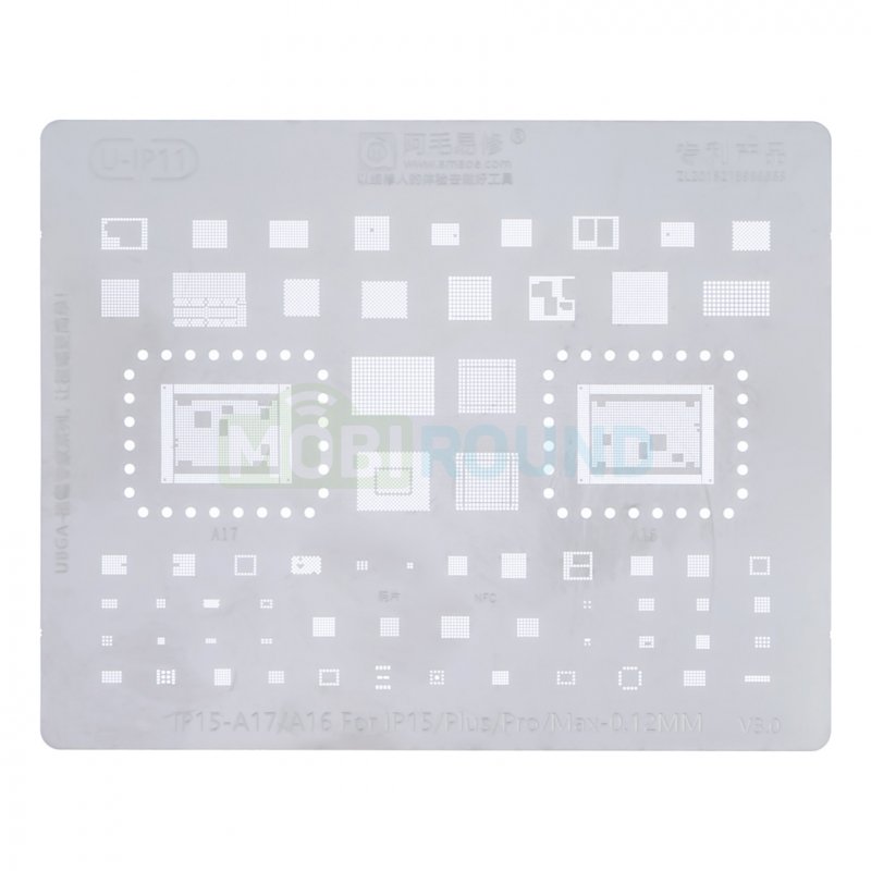 Трафарет BGA для Apple iPhone 15 - iPhone 15 Pro Max (A16/A17) (IP11)
