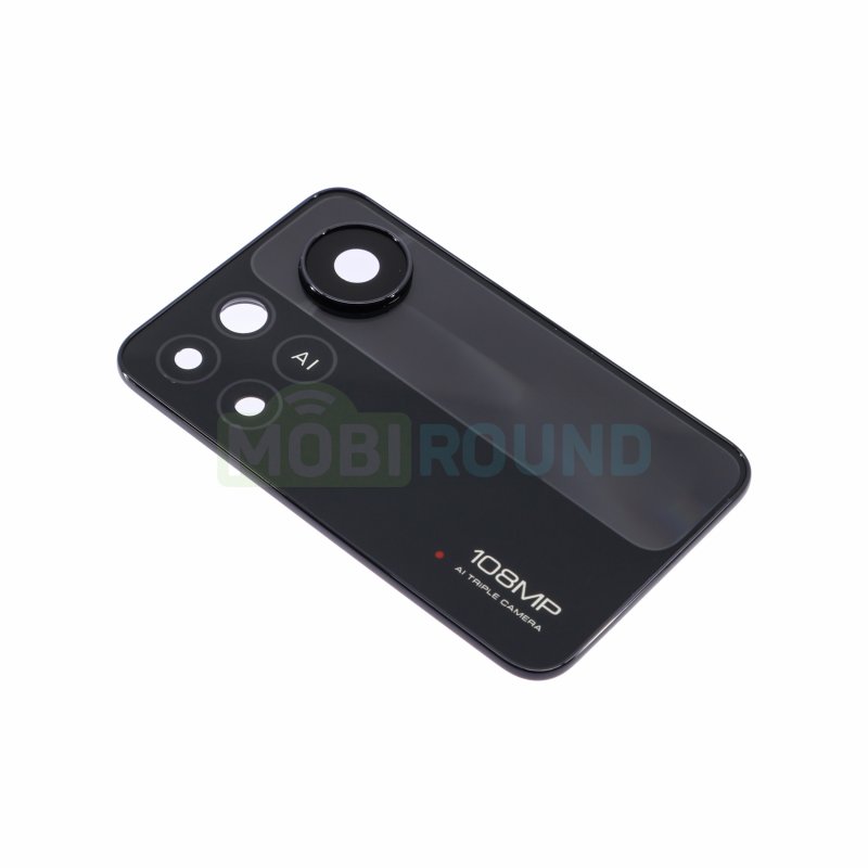 Стекло задней камеры для POCO X4 Pro 5G (в рамке) черный