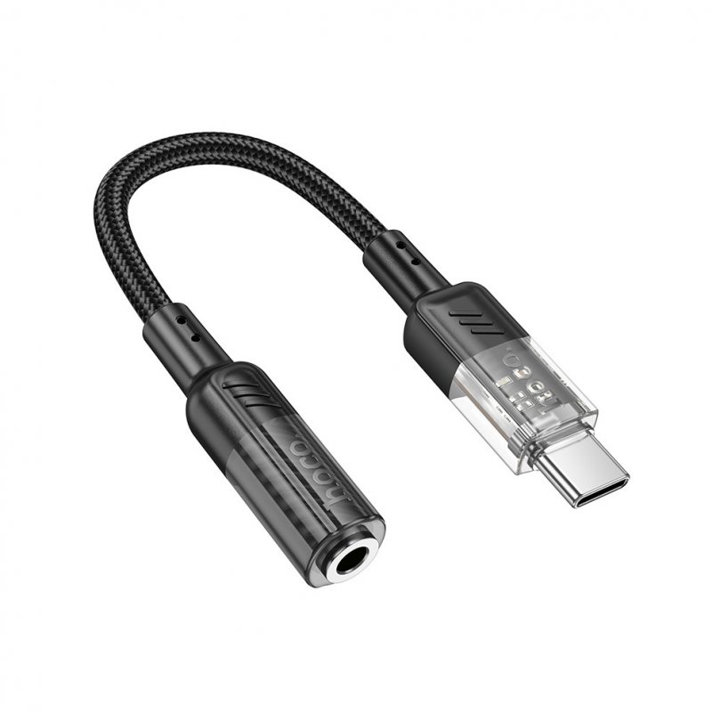 Аудио-переходник (адаптер) Hoco LS37 Type-C-3.5 мм, 0.1 м, черный
