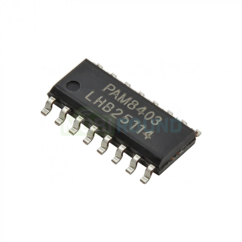 УНЧ DIODES D-класса 2x3 Вт (PAM8403DR-H (SO-16))