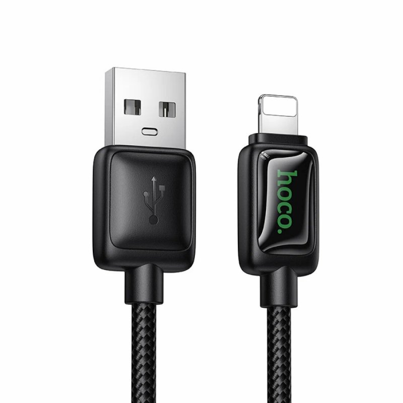 Дата-кабель Hoco U146 USB-Lightning, 1.2 м, черный