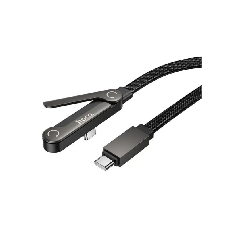 Дата-кабель Hoco U150 USB-Type-C + подставка (60 Вт) 1.2 м, черный