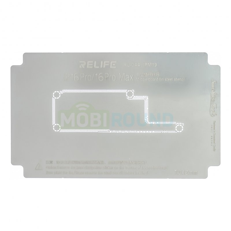 Трафарет BGA RELIFE для Apple iPhone 16 Pro / iPhone 16 Pro Max (RL-044 / IPM19)