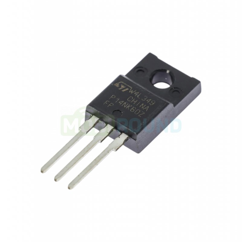 Полевой транзистор STM N-MOSFET 600 В/13.5 А (STP14NK60ZFP (TO-220F))