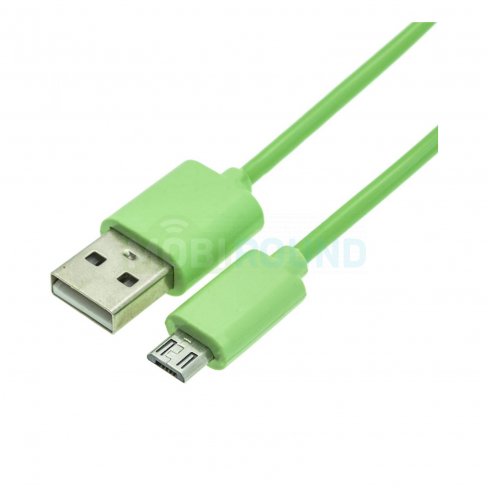 Дата-кабель USB-MicroUSB, 1 м (зеленый)